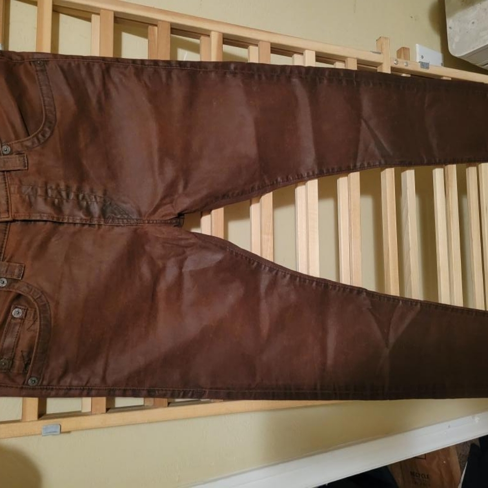 Leather Tru Religion Jeans